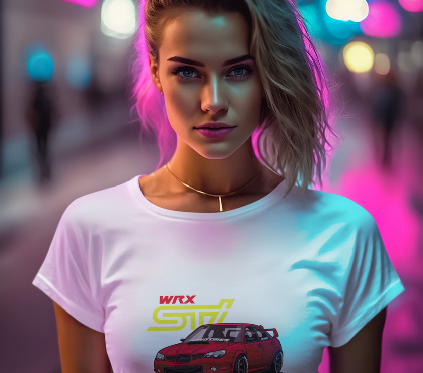 Camiseta mujer manga corta SUBARU IMPREZA WRX STI