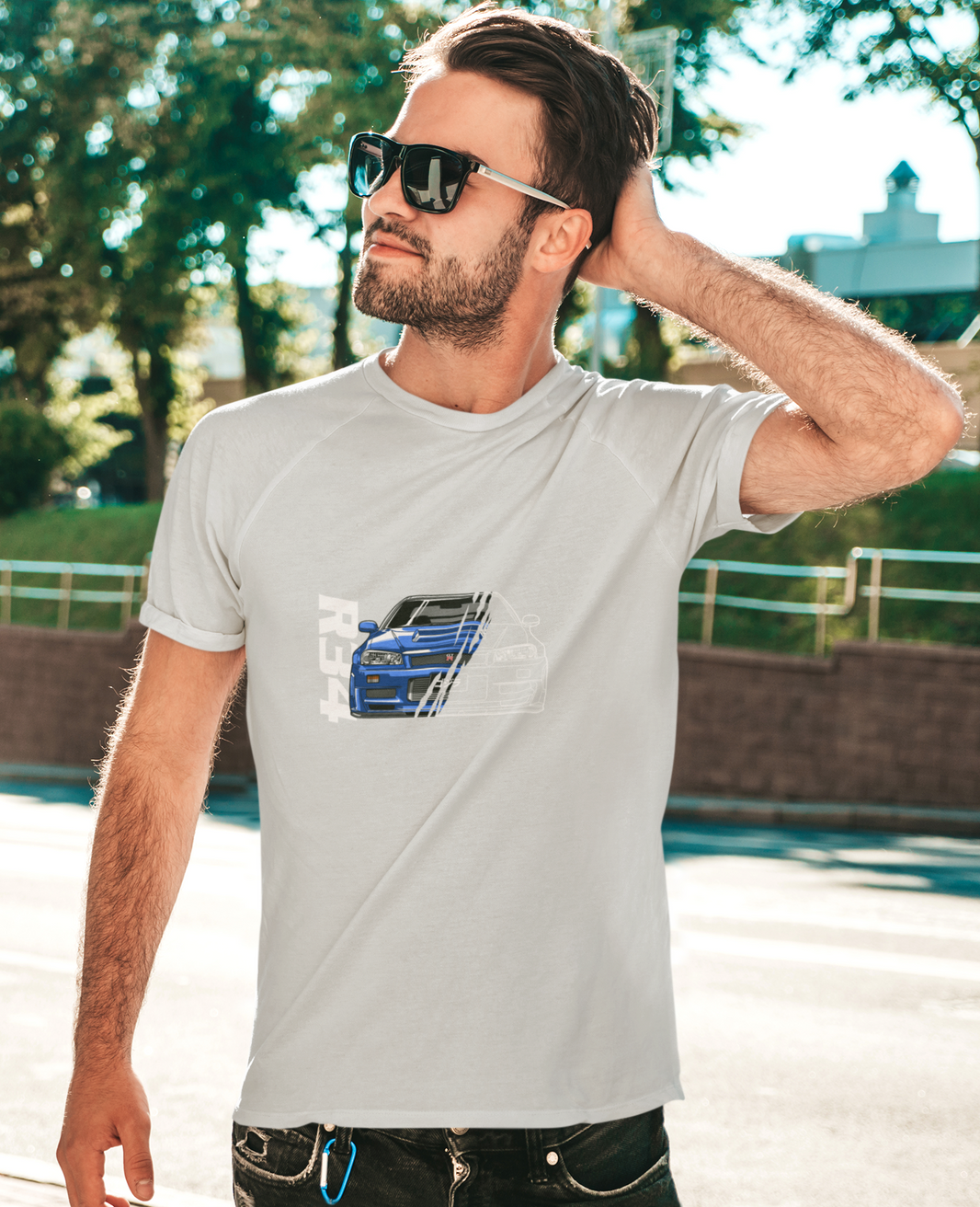 Camiseta hombre manga corta NISSAN SKYLINE GTR R34