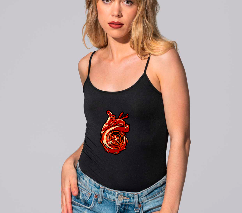 Camiseta mujer tirantes CORAZÓN TURBO