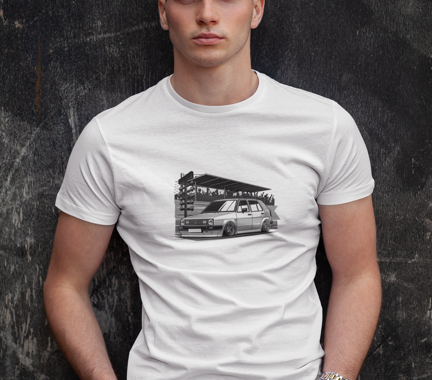 Camiseta hombre manga corta VW GOLF MK2 LOW