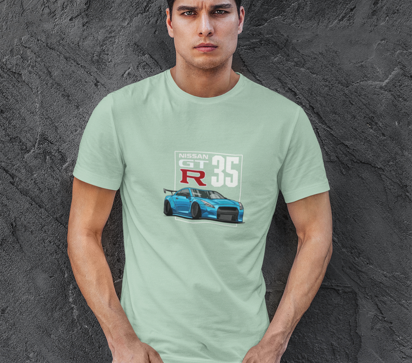 Camiseta hombre manga corta NISSAN SKYLINE GTR R35