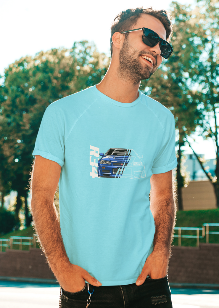 Camiseta hombre manga corta NISSAN SKYLINE GTR R34