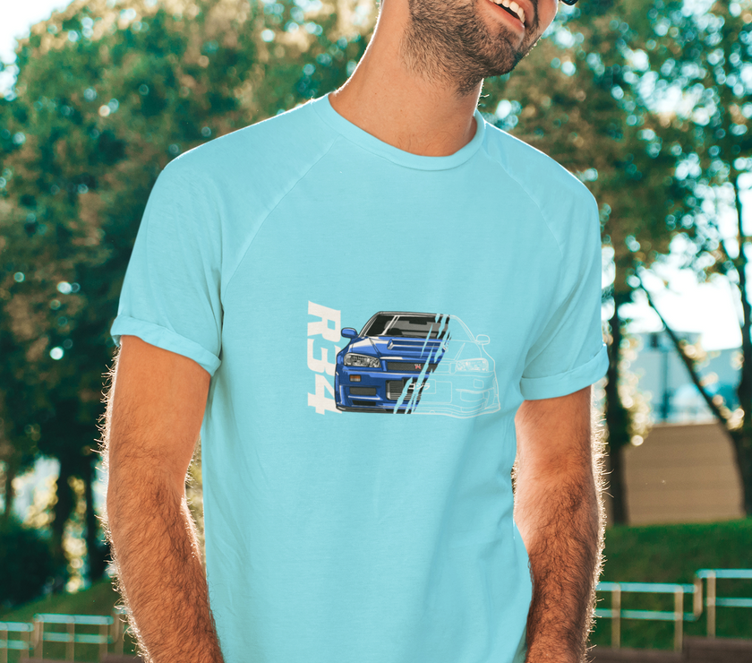 Camiseta hombre manga corta NISSAN SKYLINE GTR R34