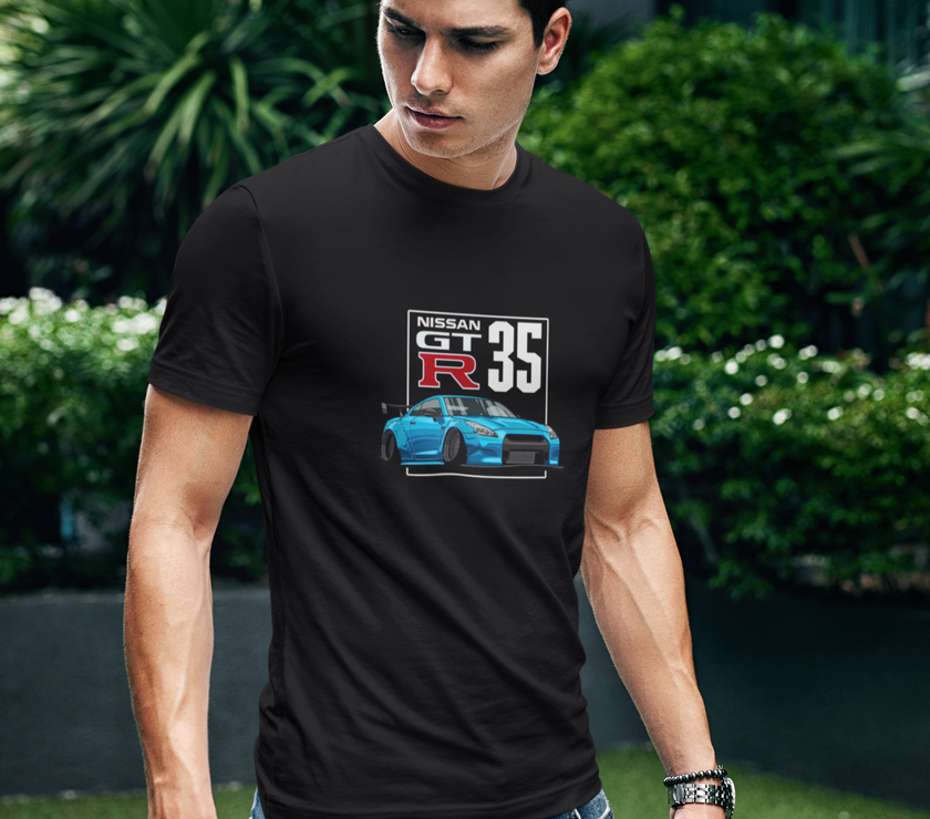 Camiseta hombre manga corta NISSAN SKYLINE GTR R35