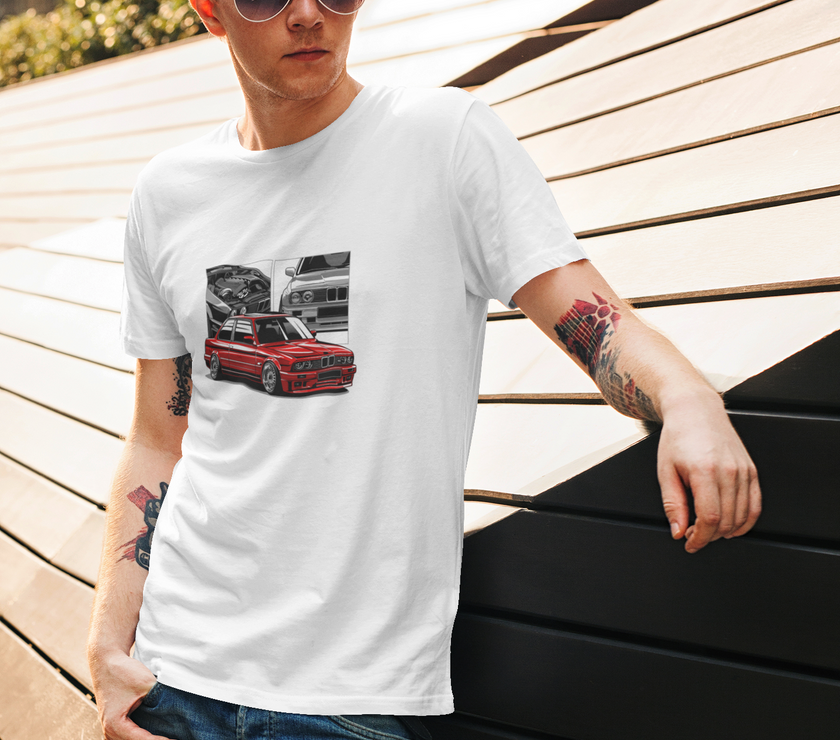 Camiseta hombre manga corta BMW M3 E30